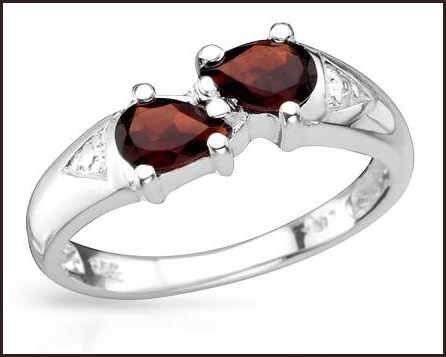 Genuine-Garnets-Well-Made-in-925-Sterling-silver-ring Hottest Sterling Silver Rings For Women