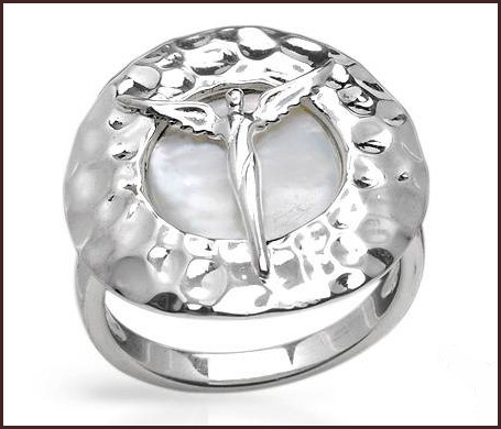 Genuine Mother of pearl 925 Sterling silver women ring