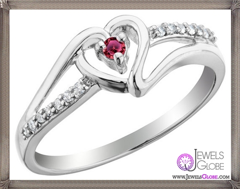 Genuine-Ruby-14k-Gold-Flower-Promise-Ring 32+ Most Elegant Genuine Ruby Rings For Women
