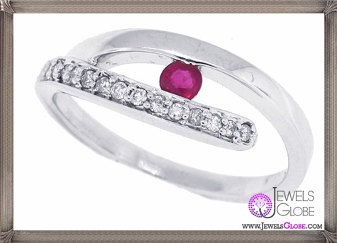 Genuine-Ruby-Diamond-Right-Hand-Ring-in-14Kt-White-Gold 32+ Most Elegant Genuine Ruby Rings For Women