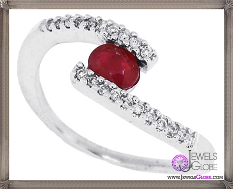 Genuine-Ruby-and-Diamond-Ring-in-14Kt-White-Gold 32+ Most Elegant Genuine Ruby Rings For Women