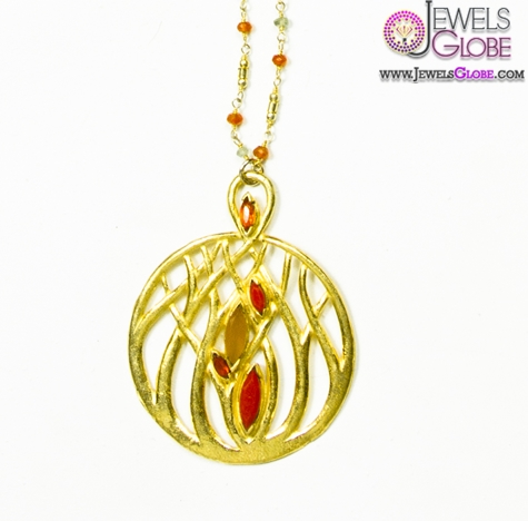 Gold vermeil pendant with gold chian