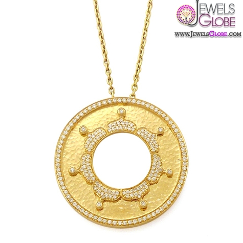 Golden-Light-Sun-Diamond-and-Gold-Pendant The 29 Most Popular Gold Pendant Designs For Women