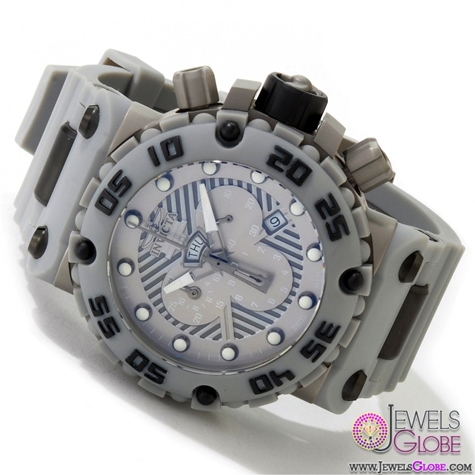 Invicta Watches Men's Subaqua Nitro Collection Chronograph Grey Polyurethane Swiss Made Watch