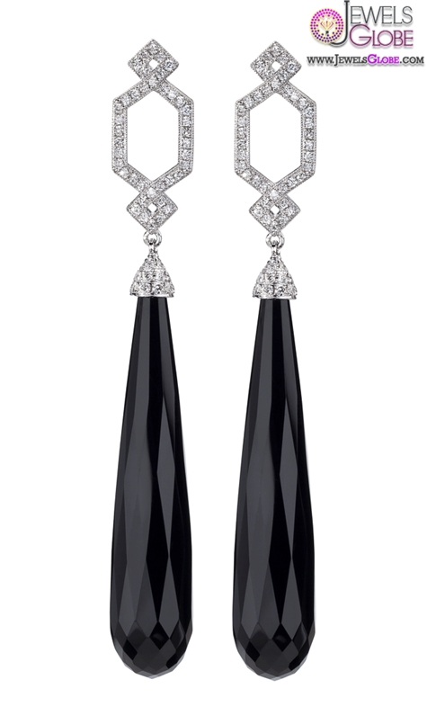 Ivanka Trump Black Onyx and Diamond Earrings