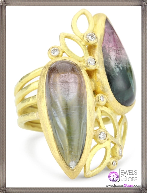 Julieli-One-Of-A-Kind-18k-Gold-Tourmaline-and-Diamond-Bouquet-Ring Top 7 Tips Before Buying Julieli Jewelry