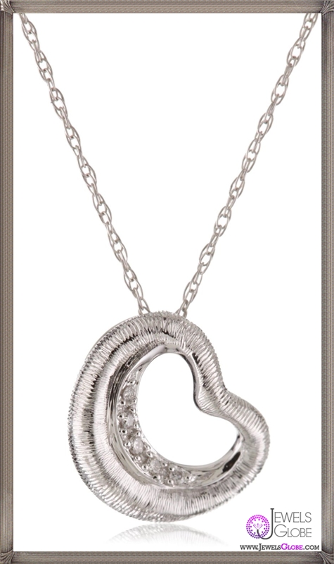 Kobelli Diamond Heart Shaped Pendant Necklace