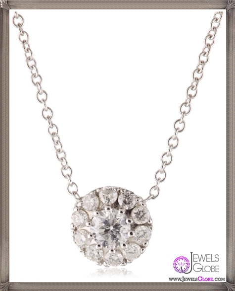 Kobelli Small Round Diamond Pendant Necklace