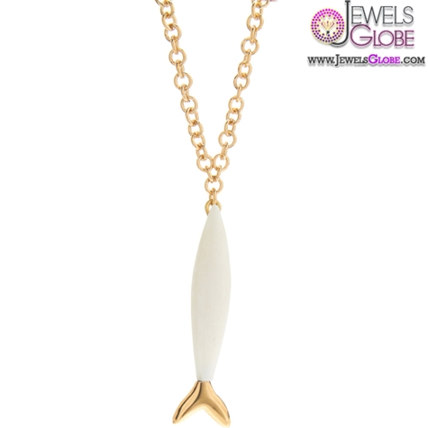 Maiyet-Gold-and-White-Bone-Single-Fish-Baby-Pendant 33 Amazing Designs Of Baby Necklaces