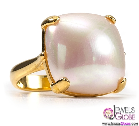 Majorica white pearl cocktail ring