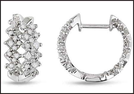 Princess-Cut-Diamond-18K-White-Gold-Hoop-Earrings Princess Cut Diamond Hoop Earrings: Styles You Should See