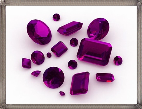 Purple Amethyst loose gemstones. Various cuts