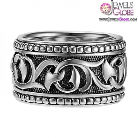 Scott Kay Mens Sterling Silver Gothic Ring with Sparta Engraving