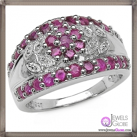 Sterling-Silver-Genuine-Ruby-Rings 32+ Most Elegant Genuine Ruby Rings For Women