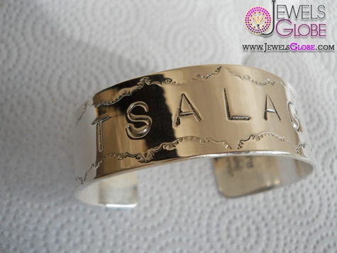 Sterling Silver Name Cuff Bracelet women Custom design