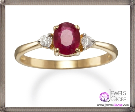 Traditional-style-oval-Ruby-ring-in-14kt-yellow-gold-with-Diamonds 32+ Most Elegant Genuine Ruby Rings For Women