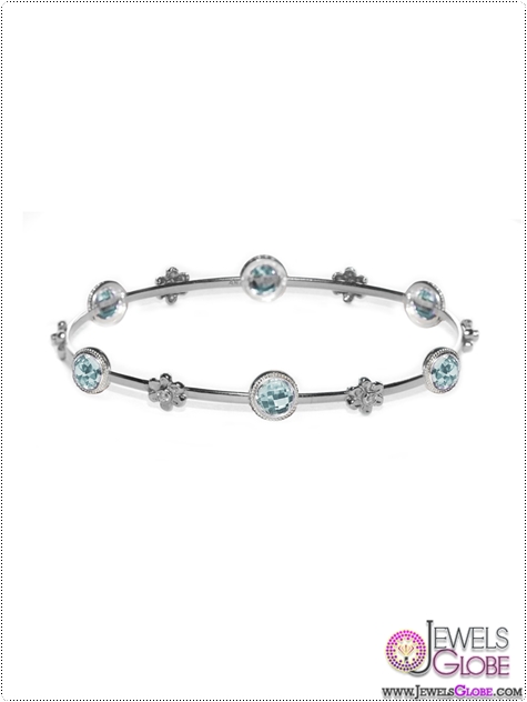 blue topaz silver bracelet