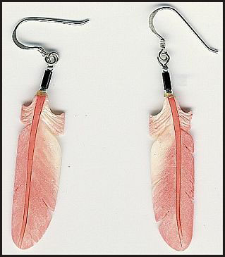 long bone feather earrings