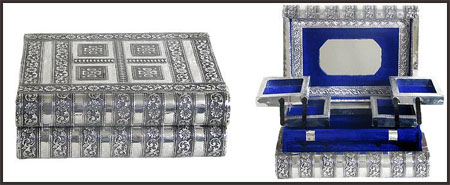 carved metal jewelry boxes design