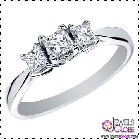 classic three stone engagement rings 3 pristine princess