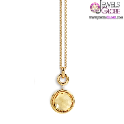 furst jicky citrine yellow gold pendant for women
