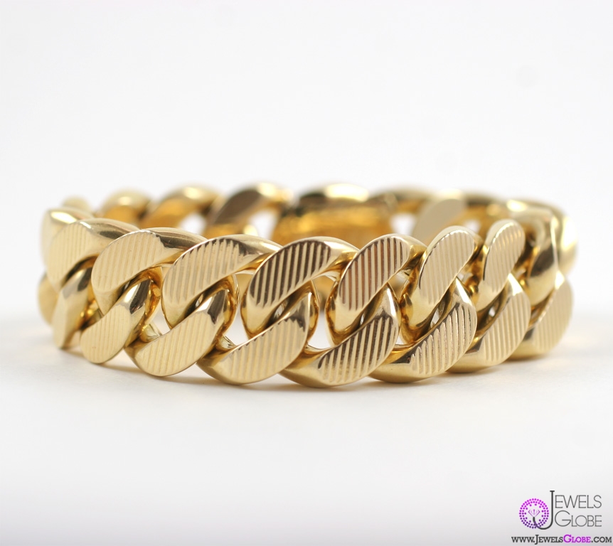 gold chain link bracelet for women