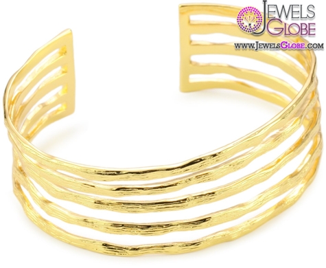 gorjana perry gold tone five band women cuff bracelet