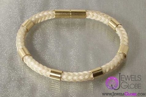 horse hair jewellery silver bracelet
