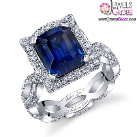 katharine james bellas love blue sapphire emerald cut engagement ring