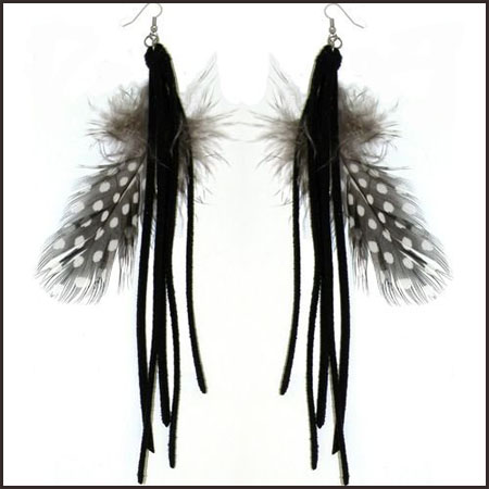 long feather earring great quality