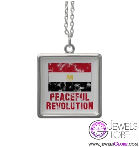 peaceful revolution vintage necklace