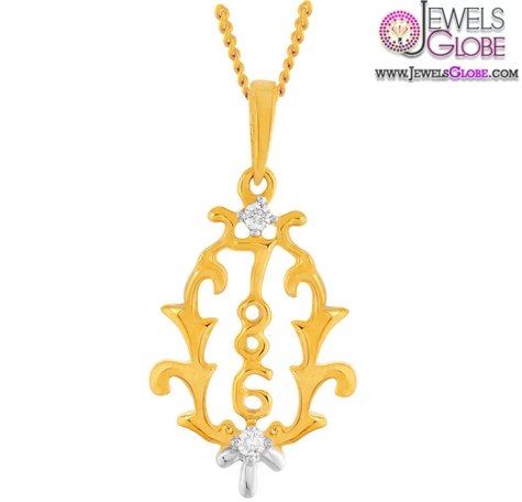 pendant in gold and diamond for women