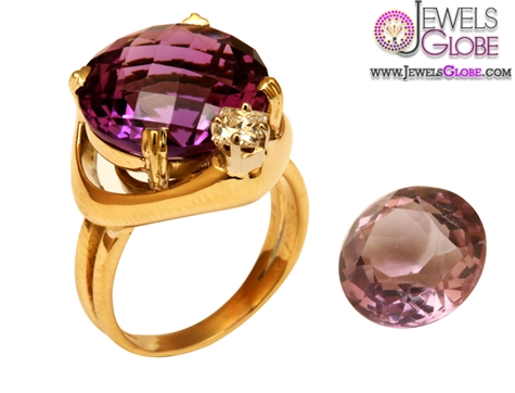 special custom Amethyst engagement ring using inherited jewelry gemstones