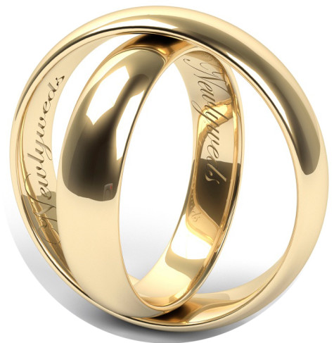 wedding rings with couple names engraved