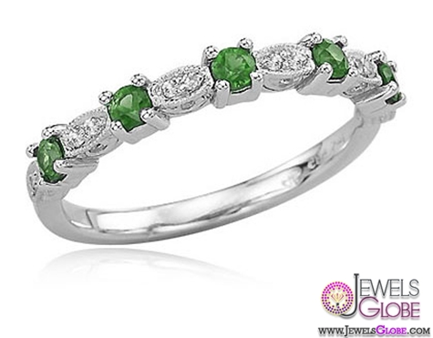 white gold emerald rings