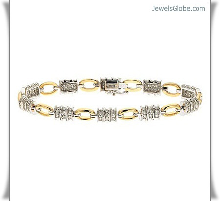 yellow gold gem stone diamond bracelet